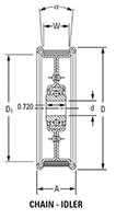 Idler Pulley Units-CHAIN_IDLER - Dimensions