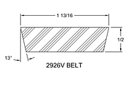 Belt - Models 401E, 402E, 403E Spring-Loaded Driver Pulleys