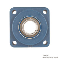 timken-flange-mounted-ball-bearing-unit-blue-poly-quiklean-4-bolt-BFQK206-NLH-SUC206-insert-IP69K-F-seal-front