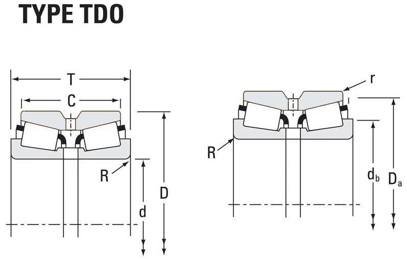 Part Number H337846XX - H337816XD, Tapered Roller Bearings - TDO 