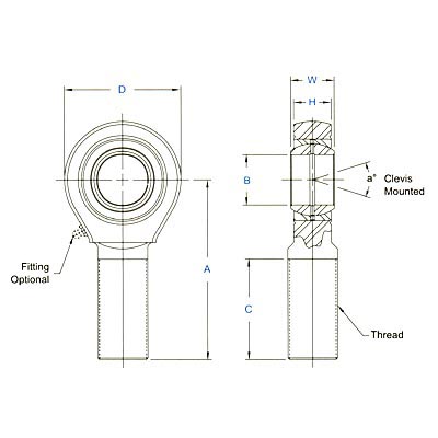 Part Number KB-32Z-1, Aurora Bearing KM & KB, AM & AB Large Bore 