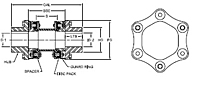 DI-6 Type Drop-In Center Industrial Coupling Hubs - Metric-2