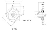 Fafnir Mounted Bearings 4-bolt flanged eccentric VFD