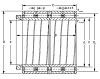 Four-Row Cylindrical Roller Bearing - RX-4-2