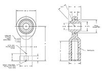 HXAW-E-10 & HXAG-E-10 Female Rod Ends