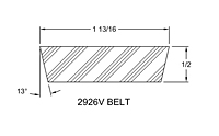 Belt - Model 3050E Spring-Loaded Driver Pulleys