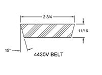 Belt - Models 3075B, 3100B, 3150B Spring-Loaded Driver Pulleys