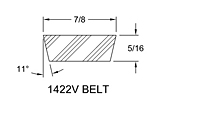 Belt - Models M-14, 1401 Adjustable Driver Pulleys