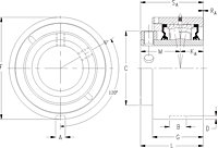 Single Concentric Cartridge Block - Dimensional Drawing