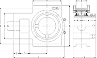 Eccentric Take-Up Block - Dimensional Drawing