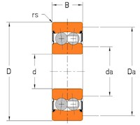 Self-Aligning Ball Bearings Round Bore w Seals-Dimensions
