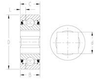 TRI-PLY SEAL SERIES RELUBRICATABLE TYPE_Square_Type3_2D_Line_Drawing