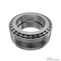 Timken--Double-Cup-Assembly-Taper-Roller-Bearing-Style-3-Groove-1-Hole-CouterHole-Top-Angle-View