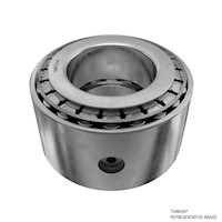 Timken--Double-Cup-Assembly-Taper-Roller-Bearing-Style-4-Groove-1-Hole-CouterHole-Top-Angle-View