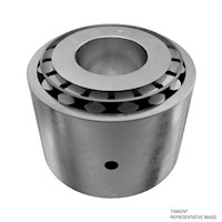 Timken--Double-Cup-Assembly-Taper-Roller-Bearing-Style-5-Groove-2-Holes-Top-Angle-View