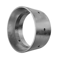 Timken--Double-Cup-Taper-Roller-Bearing-Style 5-Groove-8 Holes-Left-Angle-View