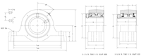 Type E Single Collar Pillow Block-4Bolt_Dimensions