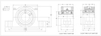 Type ESA Single Collar Pillow Block-2Bolt_Dimensions