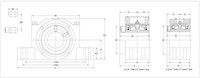 Type ESA Single Collar Pillow Block-4Bolt_Dimensions
