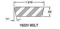 Belt - Models 11901, 11902, 11903 Spring-Loaded Driver Pulleys