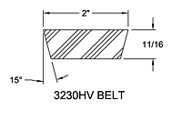 Belt - Models 13207, 13210, 13220, 13230 Spring-Loaded Driver Pullyes