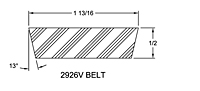 Belt - Models 22905, 22907 Spring-Loaded Driver Pulleys