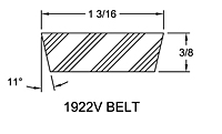 Belt - Model HM-3 Adjustable Driver Pulleys