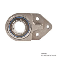 timken-flange-mounted-ball-bearing-unit-cast-stainless-3-bolt-SFBQK206-SUC206-insert-with-IP69K-F-seal-frontal-view