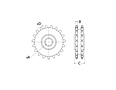 RunRight® Inch Double Sprocket Drawing