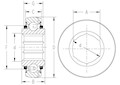 Hex-Bore-Bearings_CY_Type4_2D_Line_Drawing
