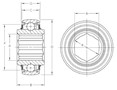 Hex Bore Bearings_Type2_2D_Line_Drawing