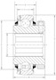 Hex-Bore-Bearings_Type_0_2D_Line_Drawing