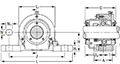 Mounted Bearings Pillow Block Eccentric Locking Colar SAL Dimensions