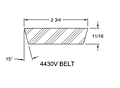 Belt - Models 3075B, 3100B, 3150B Spring-Loaded Driver Pulleys