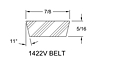 Belt - Models M-14, 1401 Adjustable Driver Pulleys