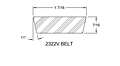Belt - Models M-3, 3030C, 3030D Adjustable Driver Pulleys