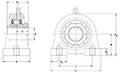 Mounted Bearings-U-Series-UKPA-Line-Drawing