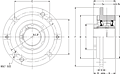 Single V-Lock Piloted Flange Cartridge - Dimensional Drawing