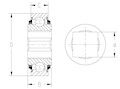 TRI-PLY SEAL SERIES NON-RELUB_CY_OD_Square_Type1_2D_Line Drawing