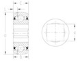 TRI-PLY SEAL SERIES RELUBRICATABLE TYPE_Square_Type4_2D_Line_Drawing