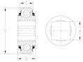 TRI-PLY SEAL_SERIES NON-RELUB_SP_OD_Square_Type1_2D_Line_Drawing