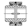 C Type Universal Coupling Sleeves - Sectional Drawing