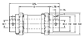 RRS Type Spacer Assembly - Metric, DimDraw Style 2