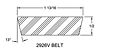 Belt - Models 22905, 22907 Spring-Loaded Driver Pulleys