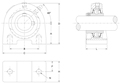 timken-fafnir-tapped-base-mounted-ball-bearing-unit-YTB-Dimensions