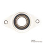 timken-flange-mounted-ball-bearing-unit-white-poly-2-bolt-PLFL206-SUC206-insert-IP69K-F-seal-front